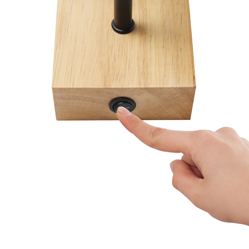 Brilagi - Zidna lampa NUBILA WOOD 1xE27/25W/230V hrast/crno/kremasta