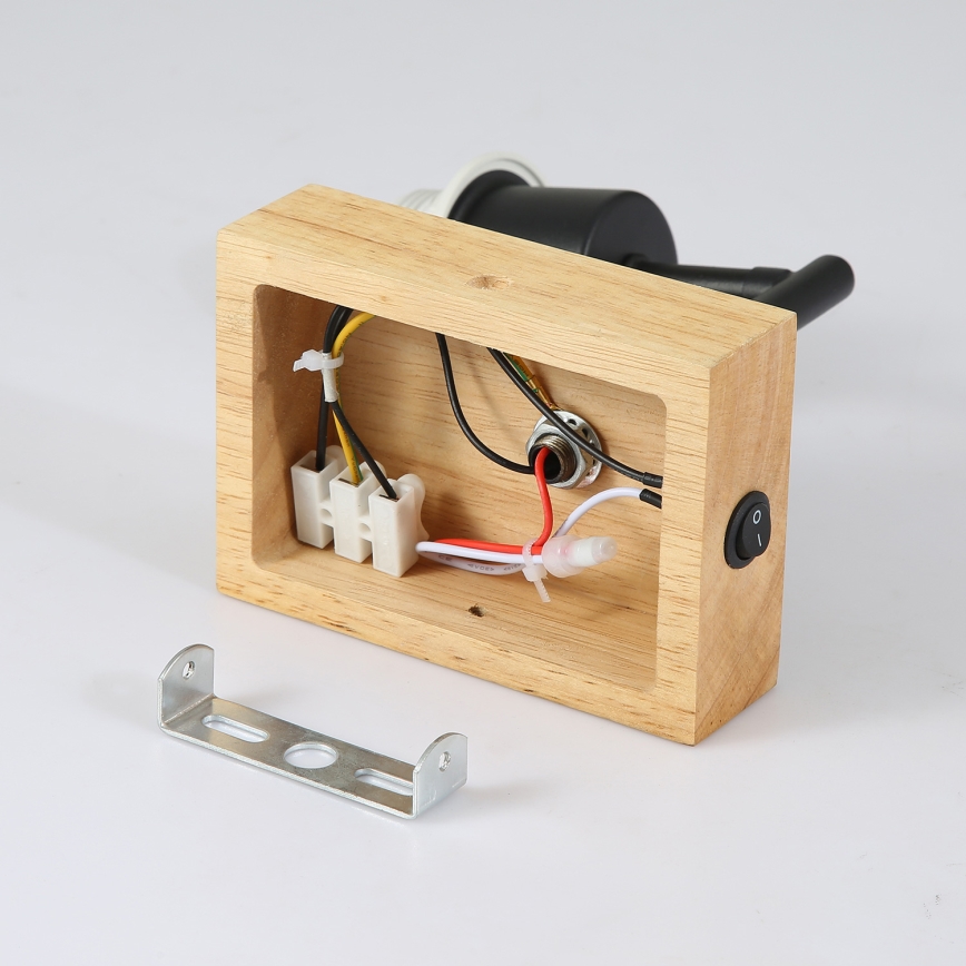 Brilagi - Zidna lampa NUBILA WOOD 1xE27/25W/230V hrast/crno/kremasta