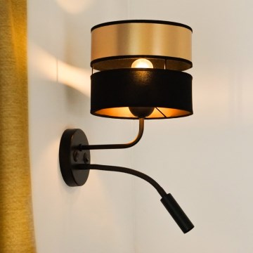 Brilagi - Zidna lampa ROYAL 1xE27/15W/230V + 1xG9/3W crno/zlatna