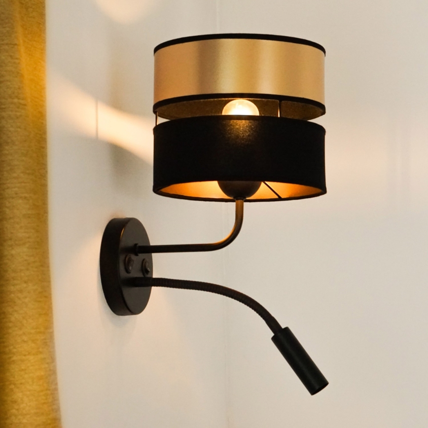 Brilagi - Zidna lampa ROYAL 1xE27/15W/230V + 1xG9/3W crno/zlatna