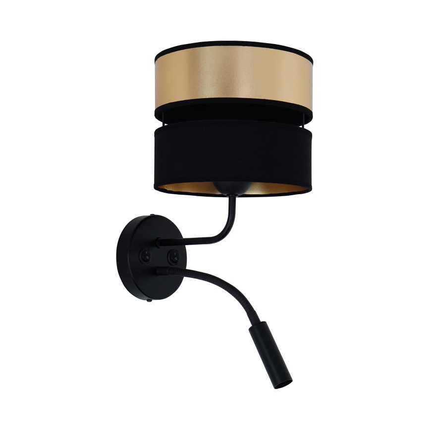 Brilagi - Zidna lampa ROYAL 1xE27/15W/230V + 1xG9/3W crno/zlatna