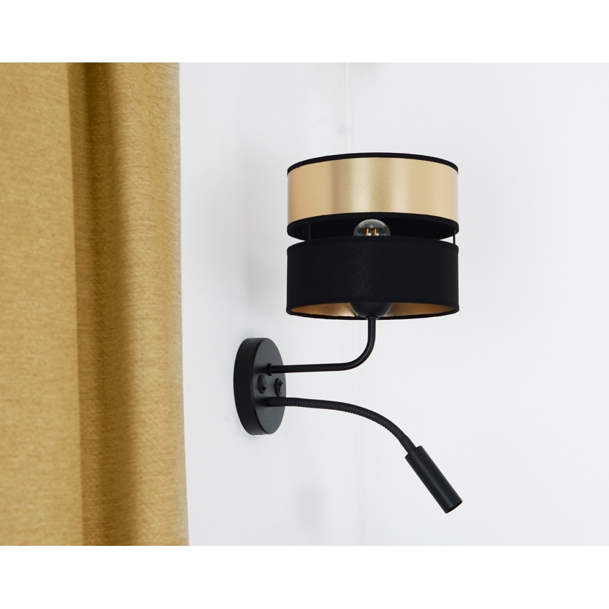 Brilagi - Zidna lampa ROYAL 1xE27/15W/230V + 1xG9/3W crno/zlatna