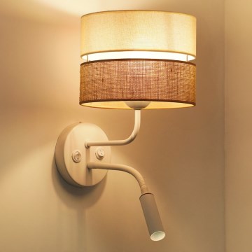 Brilagi - Zidna lampa ROYAL YUTE 1xE27/15W/230V + 1xG9/6W bež/kremasta/bela