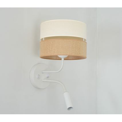 Brilagi - Zidna lampa ROYAL YUTE 1xE27/15W/230V + 1xG9/6W bež/kremasta/bela