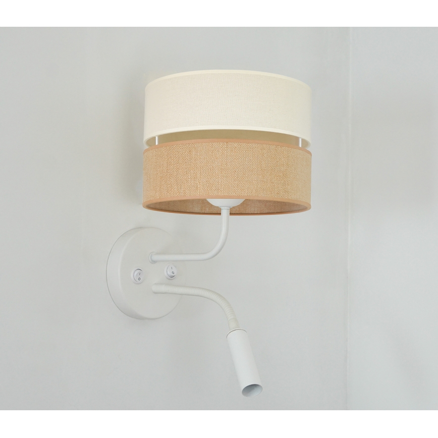 Brilagi - Zidna lampa ROYAL YUTE 1xE27/15W/230V + 1xG9/6W bež/kremasta/bela