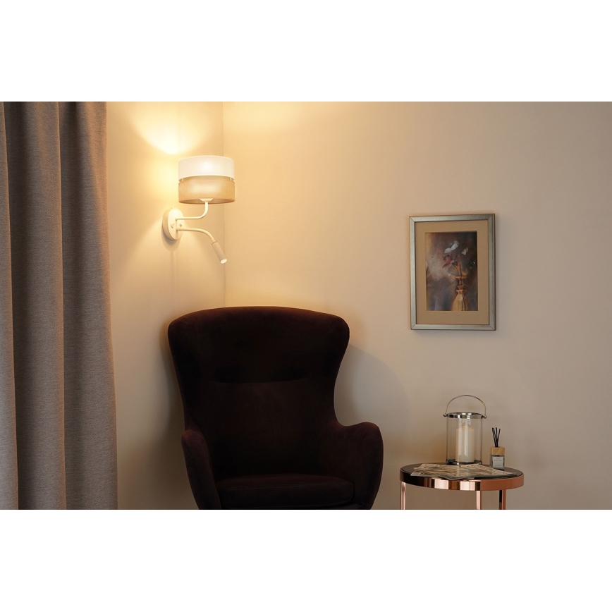 Brilagi - Zidna lampa ROYAL YUTE 1xE27/15W/230V + 1xG9/6W bež/kremasta/bela