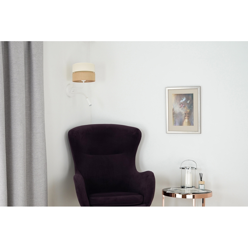 Brilagi - Zidna lampa ROYAL YUTE 1xE27/15W/230V + 1xG9/6W bež/kremasta/bela