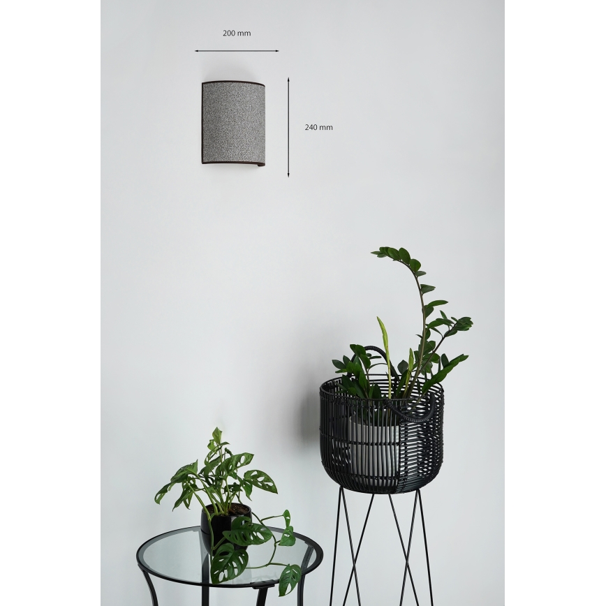 Brilagi - Zidna lampa SEMI 1xE27/15W/230V sivo