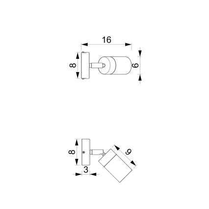 Brilagi - Zidna r. lampa POKER 1xGU10/25W/230V plava/zl.