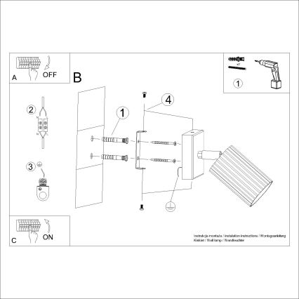 Brilagi - Zidna reflektorska lampa CRESTO 1xGU10/10W/230V zlatna
