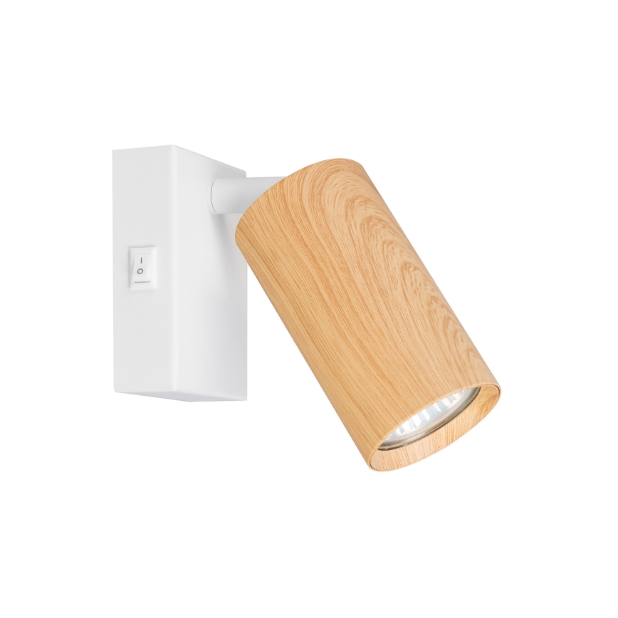 Brilagi - Zidna reflektorska lampa SELE 1xGU10/30W/230V bela/dekor hrasta