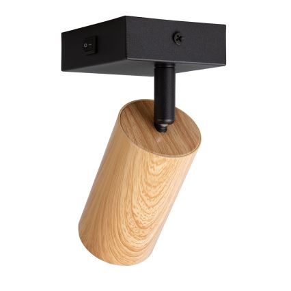 Brilagi - Zidna reflektorska lampa SELE 1xGU10/30W/230V crno/dekor hrasta