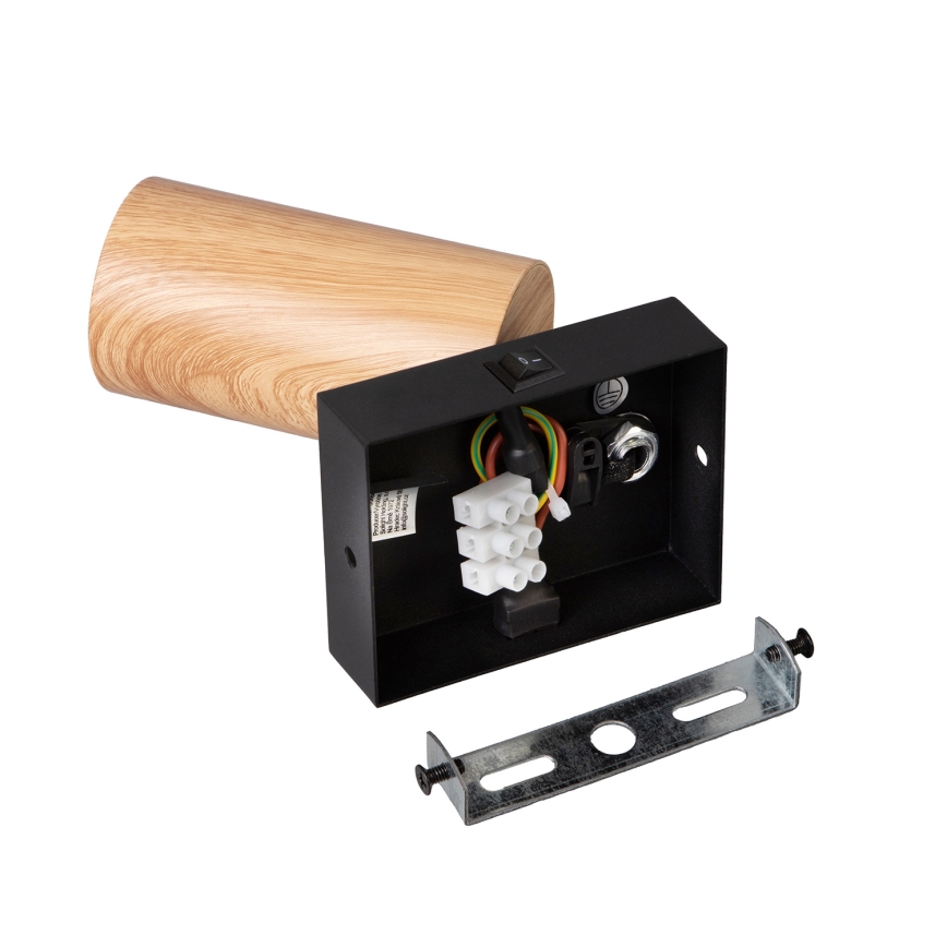 Brilagi - Zidna reflektorska lampa SELE 1xGU10/30W/230V crno/dekor hrasta
