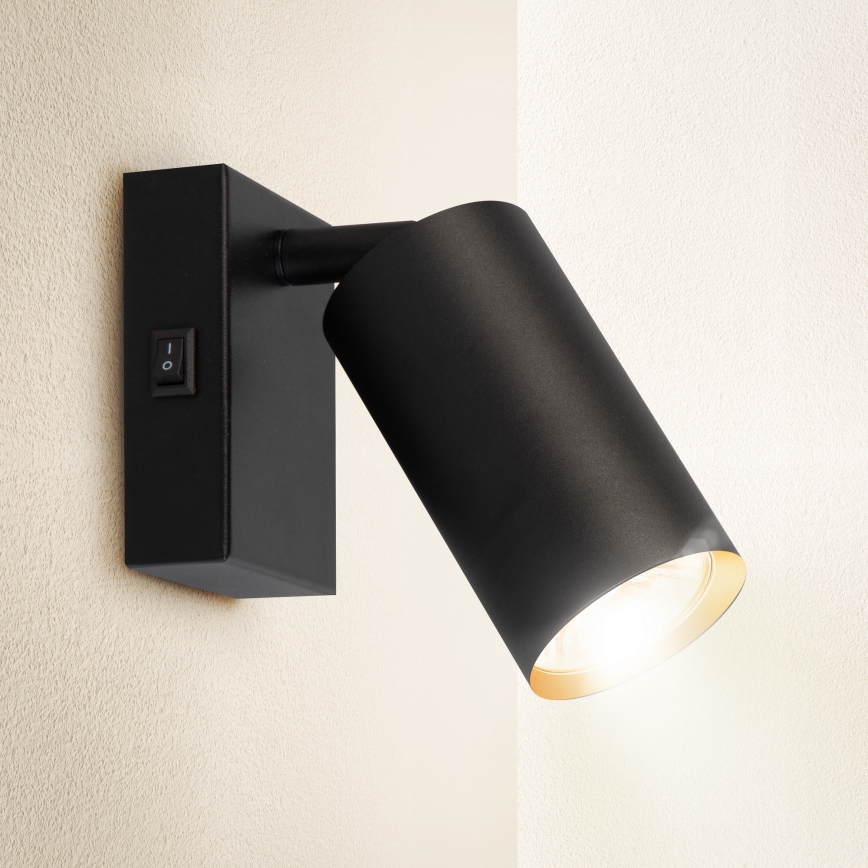 Brilagi - Zidna reflektorska lampa SELE 1xGU10/30W/230V crno/zlatna