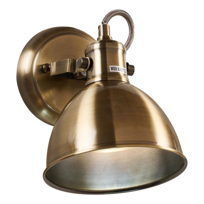 Brilagi - Zidna reflektorska lampa TECHNO 1xE27/60W/230V bronzana