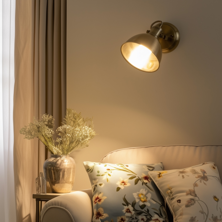 Brilagi - Zidna reflektorska lampa TECHNO 1xE27/60W/230V bronzana