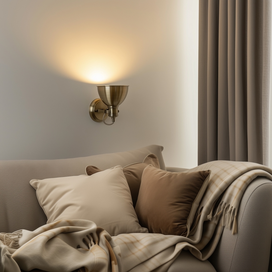 Brilagi - Zidna reflektorska lampa TECHNO 1xE27/60W/230V bronzana