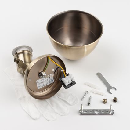 Brilagi - Zidna reflektorska lampa TECHNO 1xE27/60W/230V bronzana