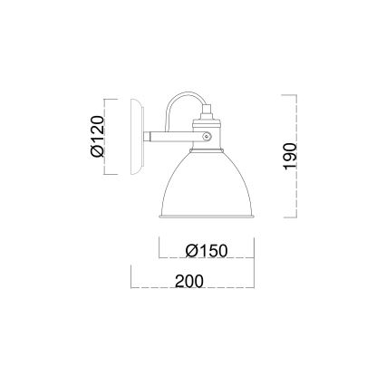 Brilagi - Zidna reflektorska lampa TECHNO 1xE27/60W/230V bronzana