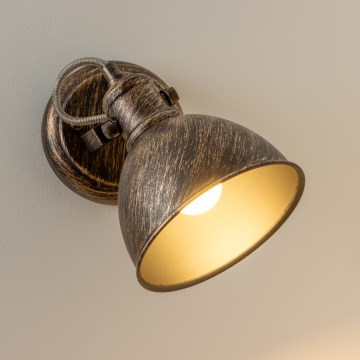 Brilagi - Zidna reflektorska svetiljka TECHNO 1xE27/60W/230V bronza/patina