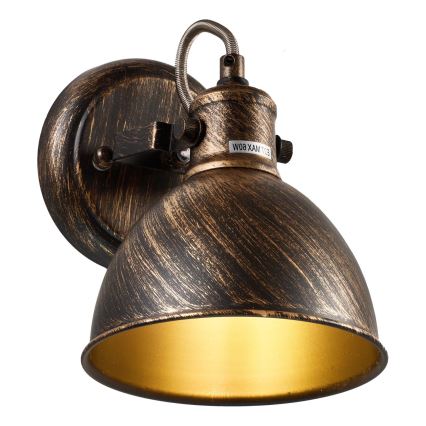 Brilagi - Zidna reflektorska svetiljka TECHNO 1xE27/60W/230V bronza/patina