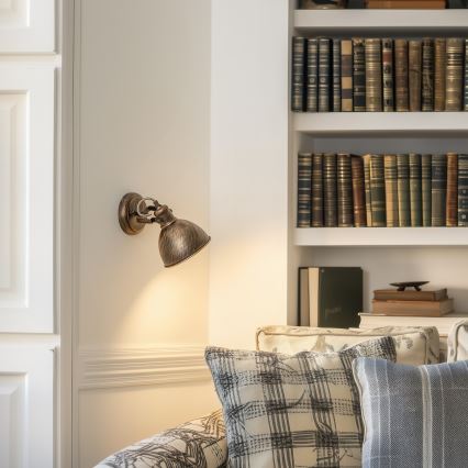 Brilagi - Zidna reflektorska svetiljka TECHNO 1xE27/60W/230V bronza/patina