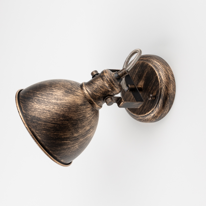 Brilagi - Zidna reflektorska svetiljka TECHNO 1xE27/60W/230V bronza/patina