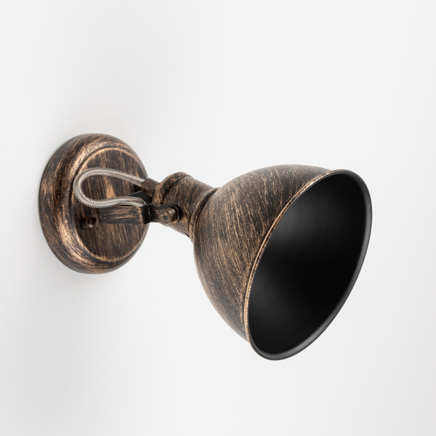 Brilagi - Zidna reflektorska svetiljka TECHNO 1xE27/60W/230V bronza/patina