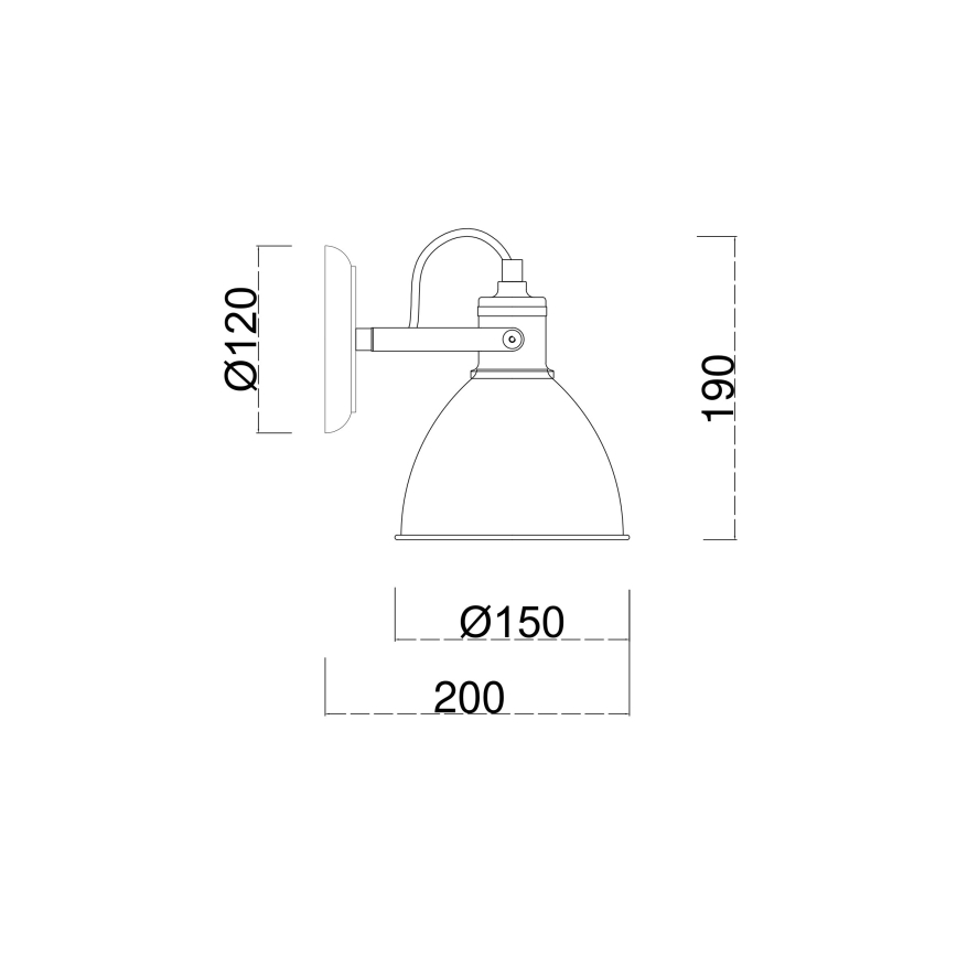 Brilagi - Zidna reflektorska svetiljka TECHNO 1xE27/60W/230V bronza/patina