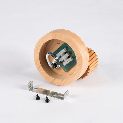 Brilagi - Zidna spot svetiljka HYGGE 1xE14/15W/230V kaučukovo drvo/dimljeno staklo