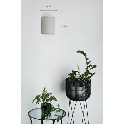 Brilagi - Zidna svetiljka SEMI 1xE27/15W/230V, prečnik 20 cm, svetlo siva