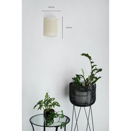 Brilagi - Zidna svetiljka SEMI 1xE27/15W/230V prečnika 20 cm krem boje