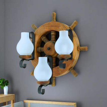 Brilagi - Zidna svetiljka TIMONA 3xE14/40W/230V bukva