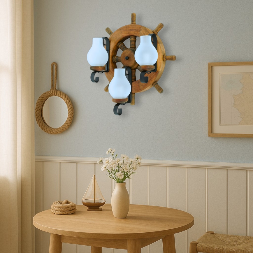 Brilagi - Zidna svetiljka TIMONA 3xE14/40W/230V bukva