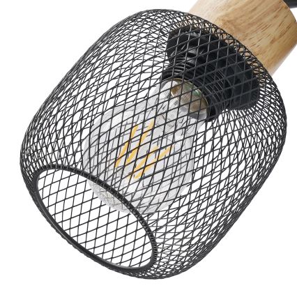 Brilagi - Zidno spot svetlo BASKLITE 1xE27/15W/230V kaučukovo drvo/crna