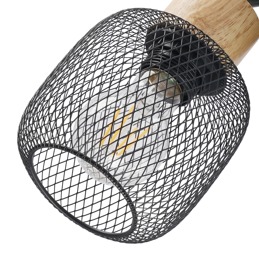 Brilagi - Zidno spot svetlo BASKLITE 1xE27/15W/230V kaučukovo drvo/crna