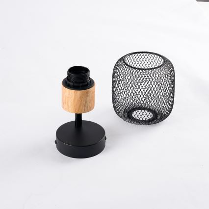 Brilagi - Zidno spot svetlo BASKLITE 1xE27/15W/230V kaučukovo drvo/crna