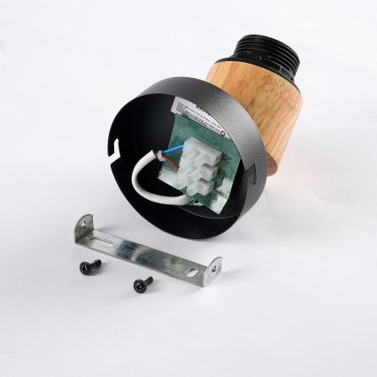 Brilagi - Zidno spot svetlo BASKLITE 1xE27/15W/230V kaučukovo drvo/crna