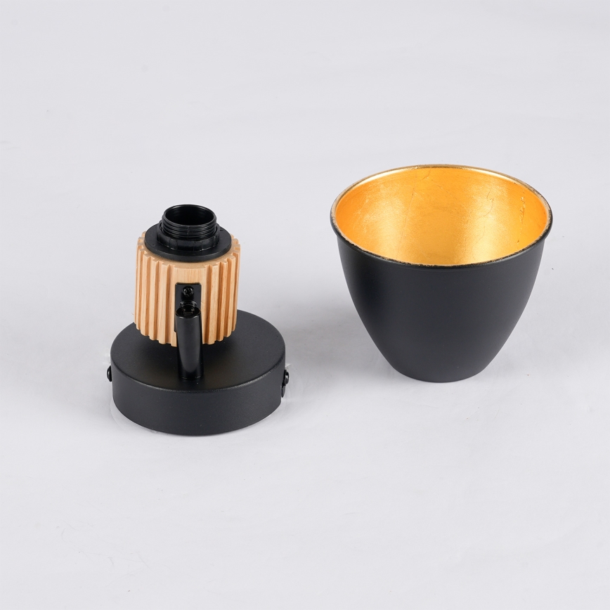 Brilagi - Zidno spot svetlo ODENSE 1xE14/10W/230V od kaučukovog drveta/crna