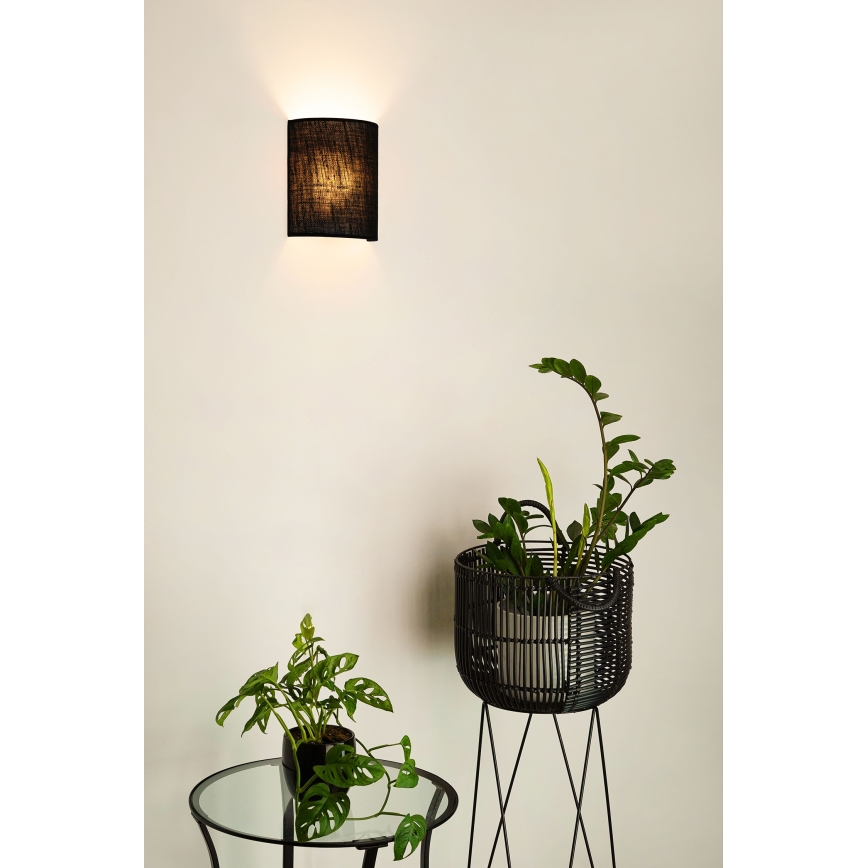 Brilagi - Zidno svetlo SEMI 1xE27/15W/230V prečnika 20 cm crna