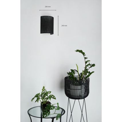 Brilagi - Zidno svetlo SEMI 1xE27/15W/230V prečnika 20 cm crna