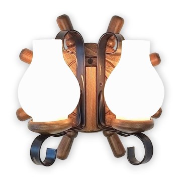 Brilagi - Zidno svetlo TIMONA 2xE14/40W/230V bukva/orah