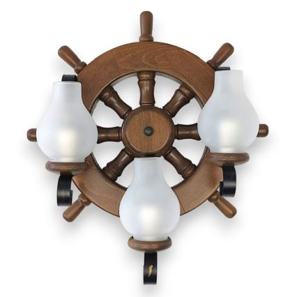 Brilagi - Zidno svetlo TIMONA 3xE14/40W/230V buk/orah