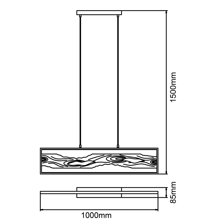 Brilliant - LED luster na sajli CHAUMONT LED/20W/230V bor - FSC sertifikovano