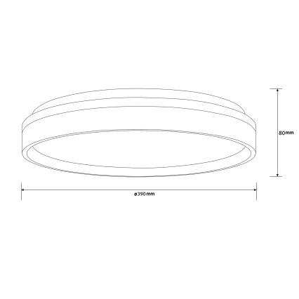 Brilliant - LED Plafonjera KALMAR LED/26W/230V 3000K pr. 39 cm crno