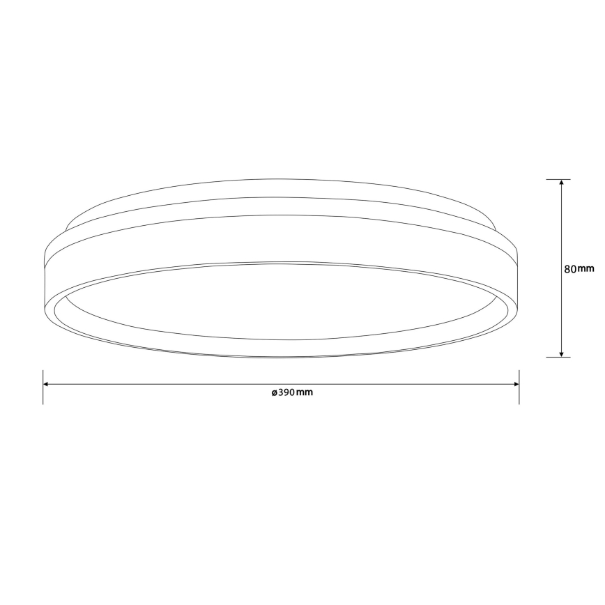 Brilliant - LED Plafonjera KALMAR LED/26W/230V 3000K pr. 39 cm crno