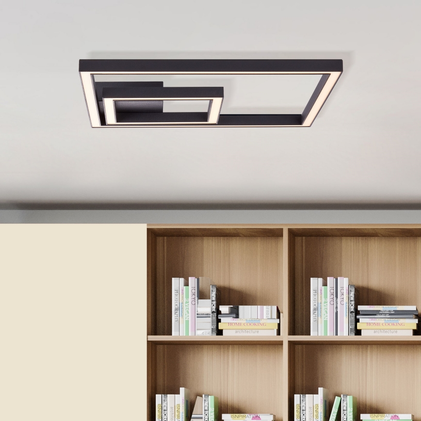 Brilliant - LED Plafonjera QUON LED/24W/230V 3000K 40x40 cm crno
