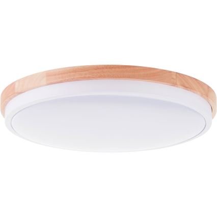 Brilliant - LED Prigušiva plafonjera BAARLO LED/24W/230V pr. 35 cm bela/fikus elastika - FSC sertifikovano