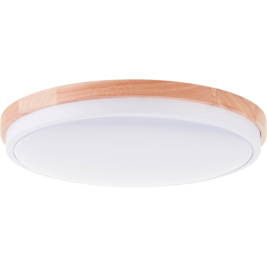 Brilliant - LED Prigušiva plafonjera BAARLO LED/24W/230V pr. 35 cm bela/fikus elastika - FSC sertifikovano