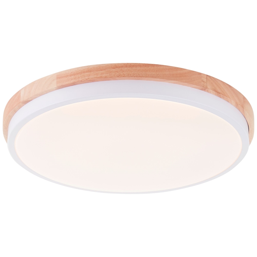 Brilliant - LED Prigušiva plafonjera BAARLO LED/24W/230V pr. 35 cm bela/fikus elastika - FSC sertifikovano